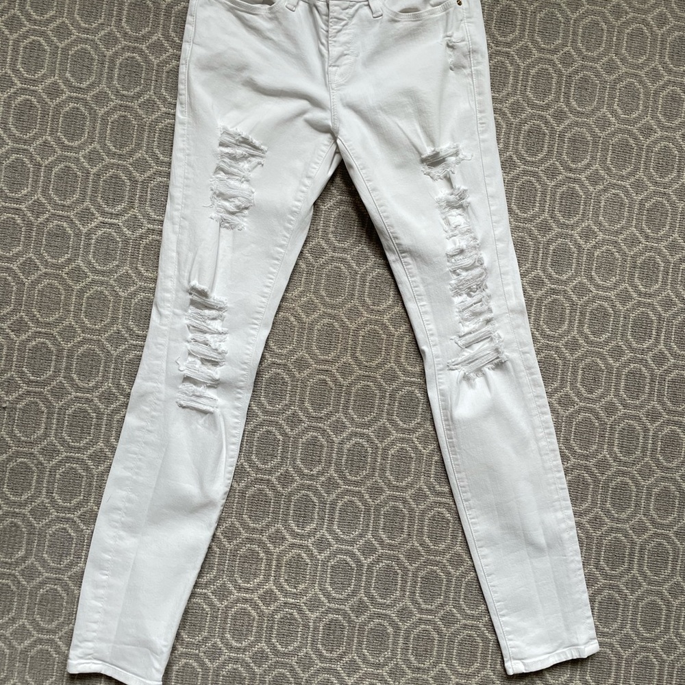 Frame white denim jeans